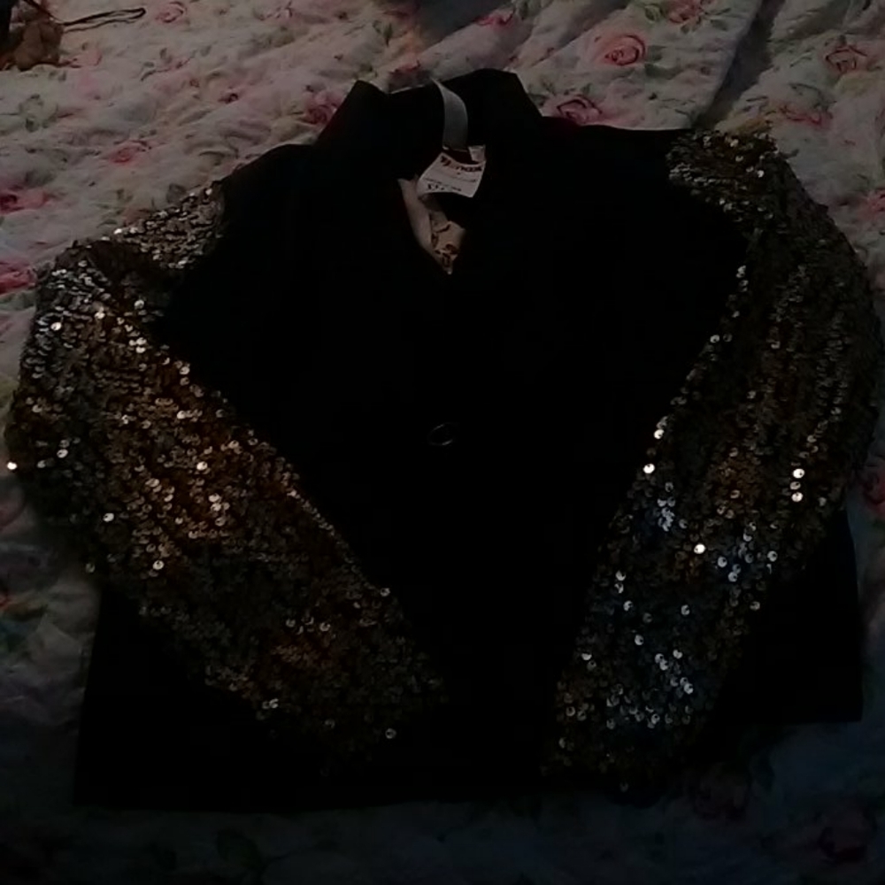 Women's black sequined blazer